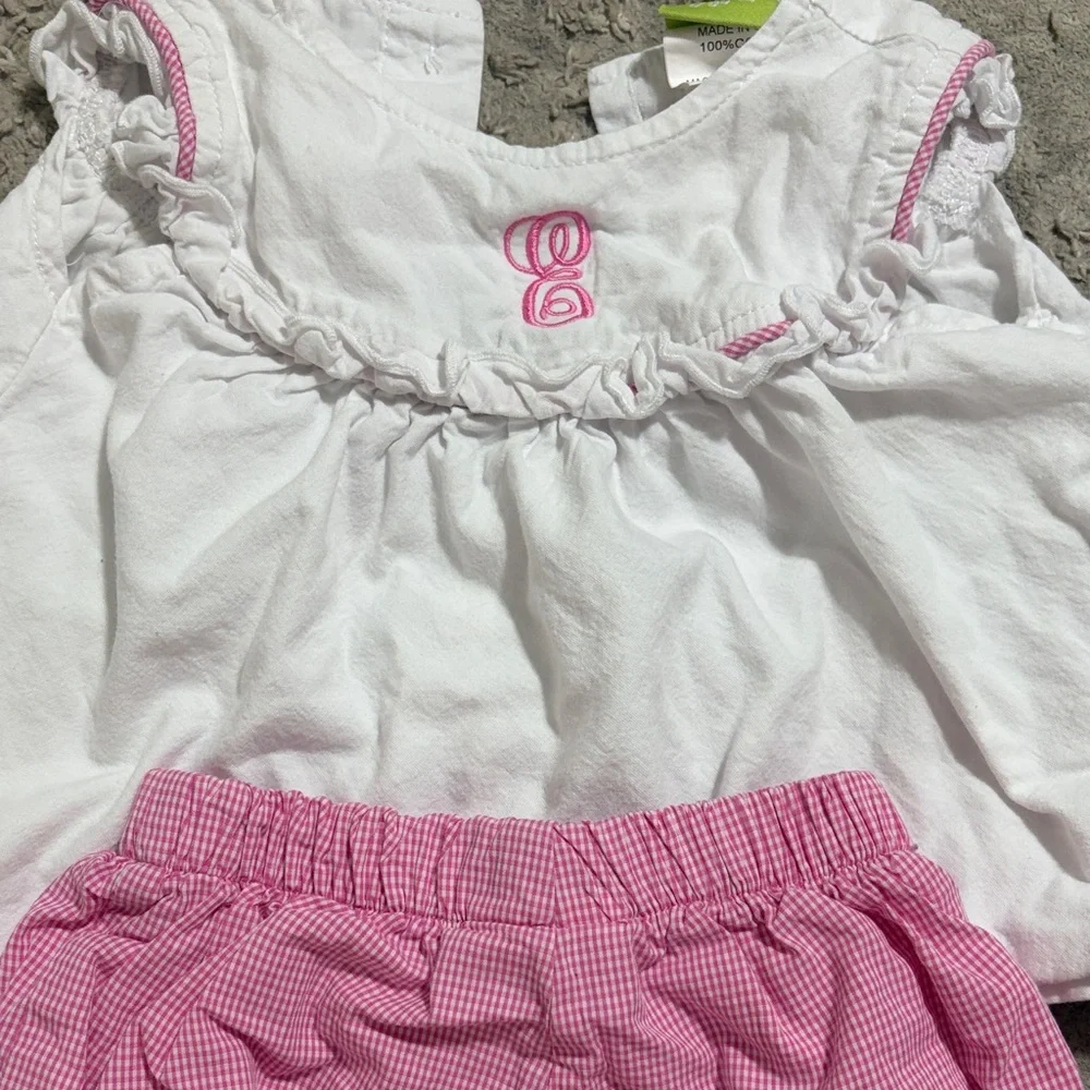 Classic Pink and White Diaper Cover Set